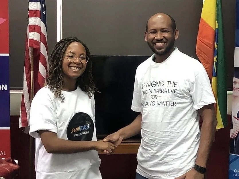 2019 Fellows Farai Mubaiwa and Ephrem Woldeyesus collaborate on a joint project following their fellowship year