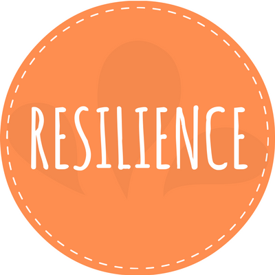 Orange circle with the word Resilience